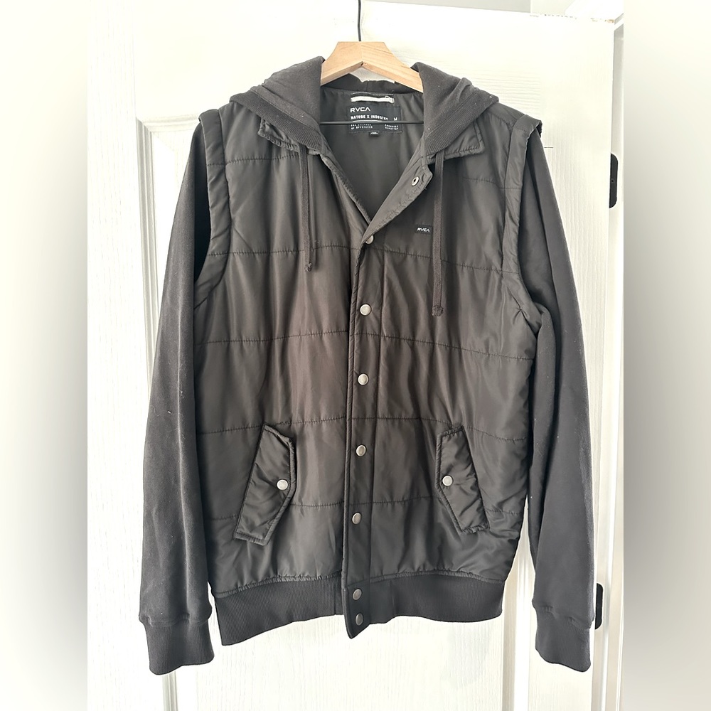Men’s Black Mixed material jacket